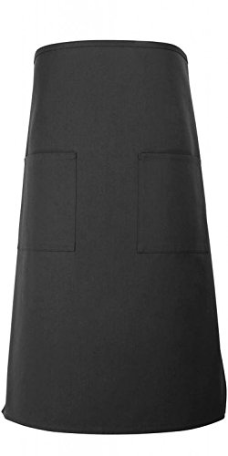 Black 2 Pocket Bistro Apron 31"L By 30.5"W #TOP28