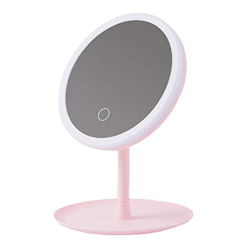 Preisvergleich Produktbild FMOGE LED-Schminkspiegel Licht Kosmetikleuchten Stehender Touchscreen Kosmetisches Licht, kontrollierte Tischlampe, 3-Farben-Helligkeit und 145 Grad Winkel einstellbar, USB wiederaufladb,Tischspiegel