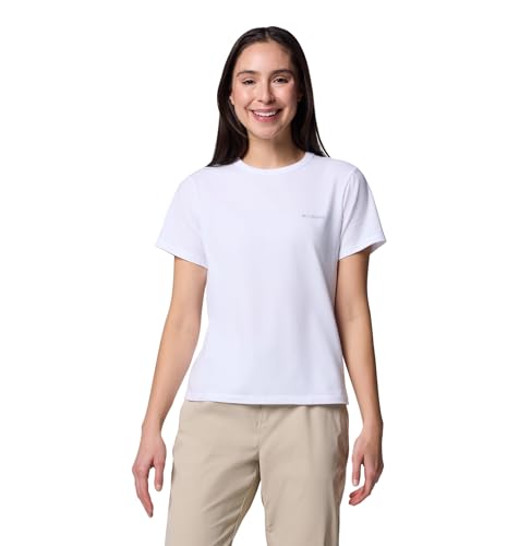 Columbia Women's Sun Trek Short Sleeve II, White, Medium