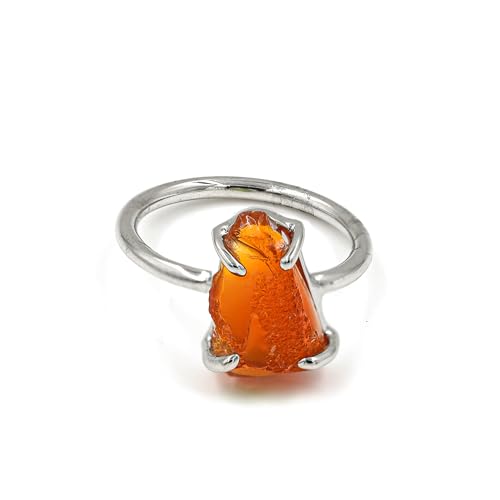 Bague en opale mexicaine d'exception avec véritable pierre brute naturelle