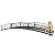 AIIT 10 FT Metal Garden Bridge - Garden Bridges for Outdoors Courtyard Iron Bridge with Circular Safety Guardrails Pond Bridge for Pond, Yard, Creek, Stream, Black