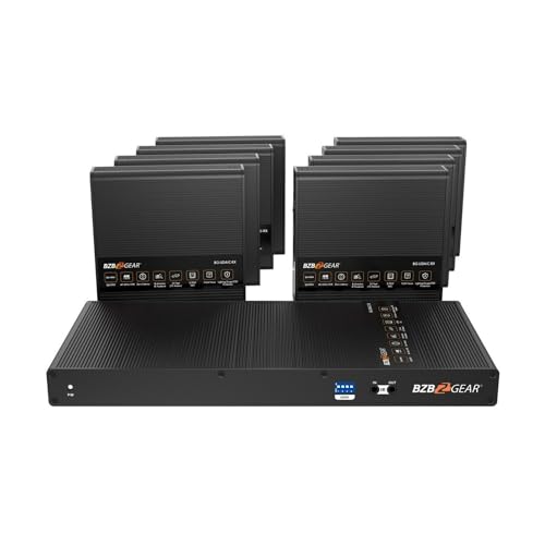 BZBGEAR 1x8 4K UHD HDMI Splitter/Distribution Amplifier up to 230ft Over Category Cable w/IR/RS232 and Audio De-embedding - BG-UDAIC-E18