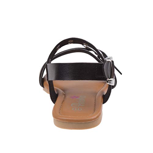 Josmo Girl's Violet Sandal, Black, 1 Medium US Little Kid3