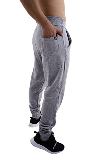 Kit 3 Calças Moletom Masculina Jogger Slim Academia By Zaroc (G, Preto/Cinza/Azul-Marinho)