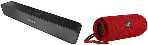 Image of ZEBRONICS Zeb-Action Portable BT Speaker & Zeb-Astra 20 Wireless BT v5.0 Portable Speaker with 10W RMS Output, TWS, 10H Backup Approx, Built in Rechargeable Battery FM Radio, AUX, mSD, USB
