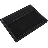 iplusmile 黒色ジュエリートレイ 指輪溝付き アクセサリーディスプ レート ネックレス ブレスレット イヤリング収納 おしゃれ展示用お盆 接客