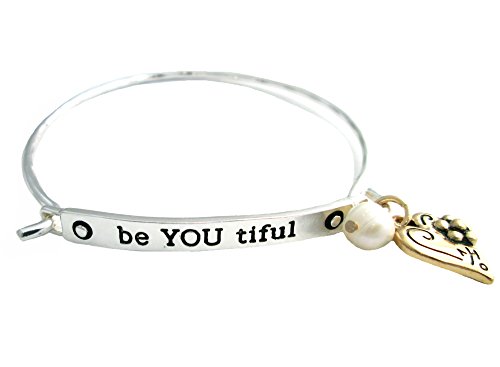 Be You Tiful Inspirational Bangle Charm Bracelet