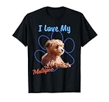 Photo Gallery t-shirt con stampa di zampe i love my maltipoo best dog lover! maglietta Photo Gallery t-shirt con stampa di zampe i love my maltipoo best dog lover! maglietta