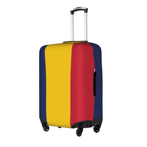 Flag Of Chad Print Travel Elastic Suitcase Luggage Baggage Cover Protector, Washable And Anti-Scratch2