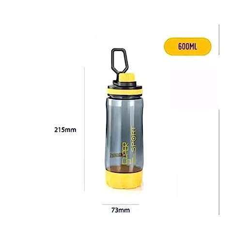 Image of Super Sports Water Bottle 600ml | Leak Proof Reusable Gym & Kids Bottle | BPA Free Plastic | Assorted Colour
