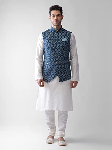 Image of KISAH Men's Jacket - Printed Cotton - Indian Wedding Outfit for Men - Ideal for Weddings and Festivals
