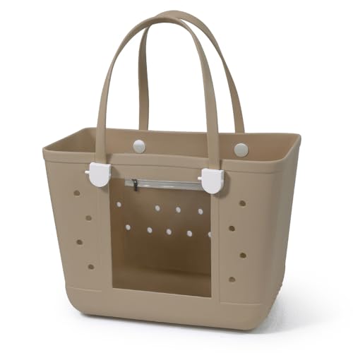 Rubber Beach Bags with Visual Window, Extra Large Waterproof Sandproof Rubber Tote Bag for Pool,Boat & Travel2