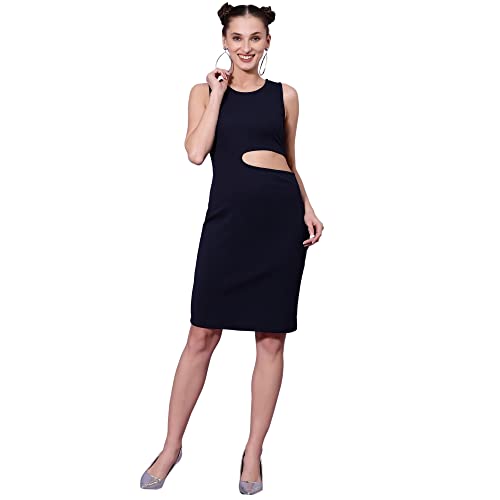 Image of OOMPH! Women's Polyester Blend Bodycon Knee-Length Dress Pack of 1