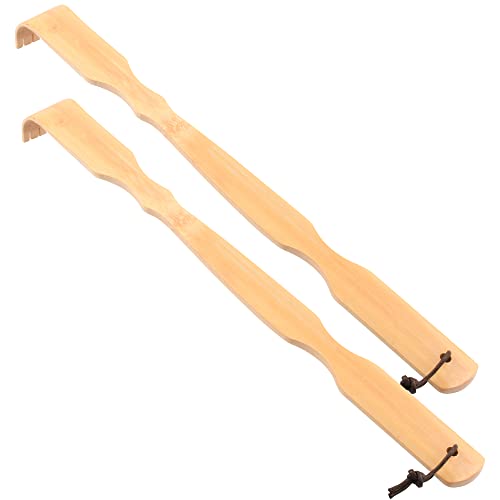 Renook Bamboo Back Scratcher - 17" Wooden Back Scratchers For Men And Women, New Upgraded Natural Handmade Head Scratchers, Back Itching Artifact. (2Pc) #TOP4