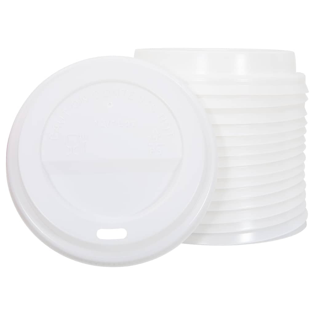Coperchi per bicchieri di carta Ø 90 mm, in plastica bianca, 1000 pezzi, per bicchieri usa e getta, a prova di perdite, per Togo, gastronomia, catering, ufficio, eventi e asporto