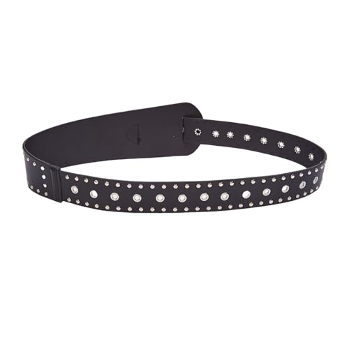 Women's Waist Belt Fashionable PU Leather Sash Punk Studded Decorative Waistband Ornament For Jeans And Pants Studded PU Leat