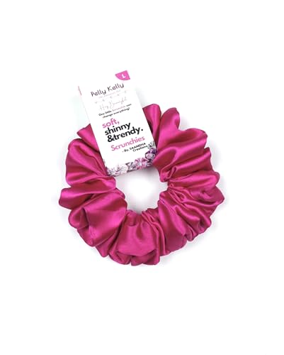 Image of Satin Scrunchies Hair Bands for Women | No-Damage Elastic Hair Ties for Ponytails & Buns | Fluffy & Stylish Rubber Bands | Large Size | Pack of 5