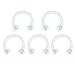16g Clear Piercing Retainers Clear Septum Ring Labret Bar Lip Flexible Cartilage Helix Daith Rook Tragus Earring Eyebrow Retaine Professional process