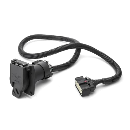Wsays 7-Pin Trailer Wiring Harness Compatible with Chevrolet Traverse Vehicle-Side Custom RV Blade Plug & Play Fit Buick Enclave 2018-2024