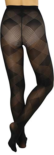 Image of ToBeInStyle Women's Argyle Checkered Diamond Rhombus Net Opaque Sheer Tights Pantyhose
