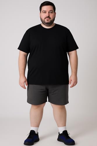 Kit 3 Shorts Bermuda Dry Fit Anti-Suor Plus Size Masculina Academia Treino G1 ao G3 (Preto/Chumbo/Ci