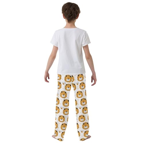 Pajama Pants Lions Face PJ Bottoms Sleepwear Lounge Sleep Pant with Pockets3