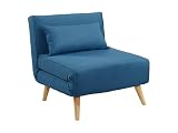 Venta-Unica - Sillón Cama POSIO de Tela - Azul