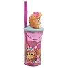 Stor Återanvändbar barnmugg med sugrör och lock med 3D-figur och kapacitet 360 ml Paw Patrol Girl #2