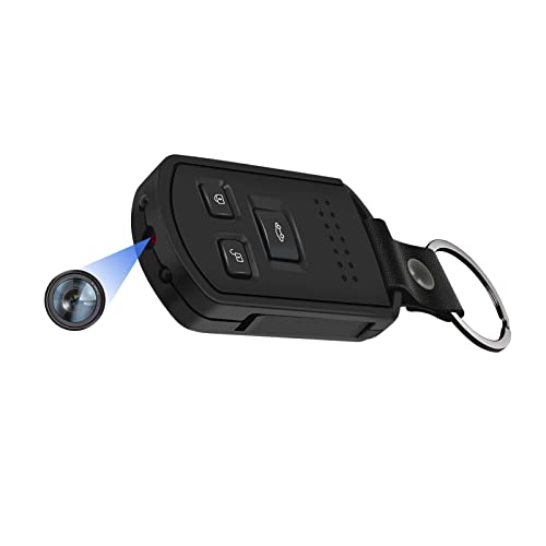 Caméra espion cachée HD 1080P caméra espion portable pour clés de voiture avec vision nocturne, détection de mouvement, mini caméra de sécurité Cover