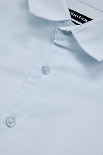 Image of SNITCH Men Casual & Formal Shirt | Regular Fit Full Sleeve Spread Collar Solid Style | 100% Cotton Breathable Woven Fabric for Everyday Wear & Stylish Office Outings