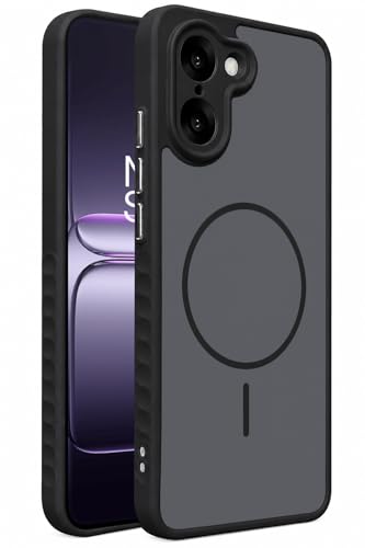 Image of VONZEE Matte Magnetic Case Compatible for OnePlus Nord CE 5 5G Wireless Charging Shockproof Anti-Scratch TPU PC Slim Fit Full Protection Phone Cover for OnePlus Nord CE 5 5G-Black