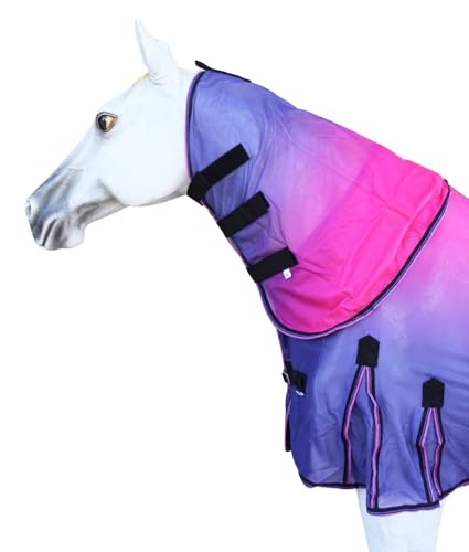 Image of 60 inch Horse Light Summer Spring Airflow Mesh Removable Neck Pink Ombre 73159