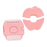 SAFIGLE 2 in 1両面ヘアカミソリコームカッター リンゴ型ベビーヘアトリマー 用前髪や枝毛のトリミングに ポータブル持ち運び便利 幼児のヘ