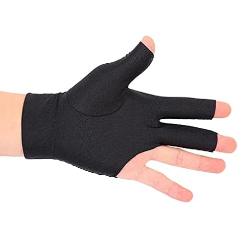 2 Stück 3-Finger-Handschuhe Billard Snooker Queue Handschuhe lastische 3-Finger-Showhandschuhe Cover