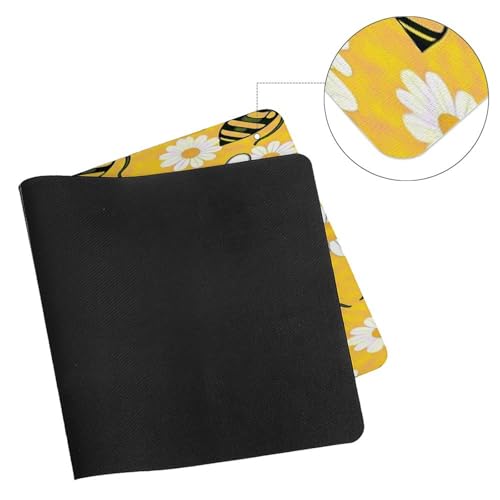 Alfombrilla de escritorio grande con diseño Bee Daisy miniatura 7