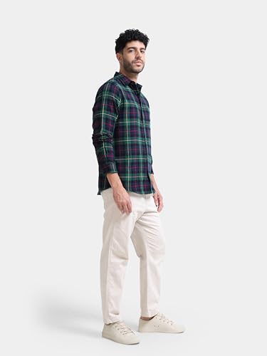 Image of GLORYBOYZ Men's Full Sleeve Checkered Casual Cotton Shirt S-2XL