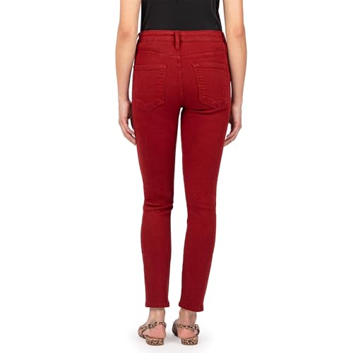 KUT from the Kloth Women's Charlize High-Rise Cigarette Leg with Regular Hem in Red2