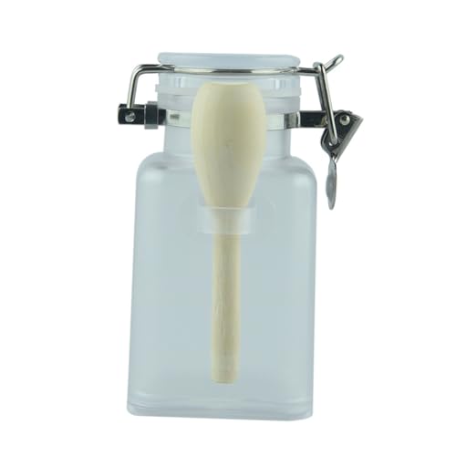 AUTSUPPL 2 Sets Square Bath Salt Bottle Clear Stand Bath Salt Spoon Jar Powder Container Seasoning Sauce Jar Cereal Organizer Yogurt Containers Bath Salt Jars Sealing Jars Synthetic Wood