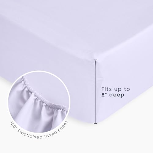 Image of Wake In Cloud - Toddler Bedding Set for Boys Girls, Cute Star Polka Dot, 4 Pieces Soft Crib Bed Set Including Comforter, Sheets and Pillowcase, Light Purple