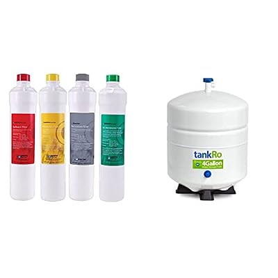 Watts Premier WP531160 RO Pure Plus Reverse Osmosis Water Filter Replacement Kit, Multi, 4 Pack | tankRo RO132-TNK RO Water Filtration System Expansion Tank 4 Gallon Capacity