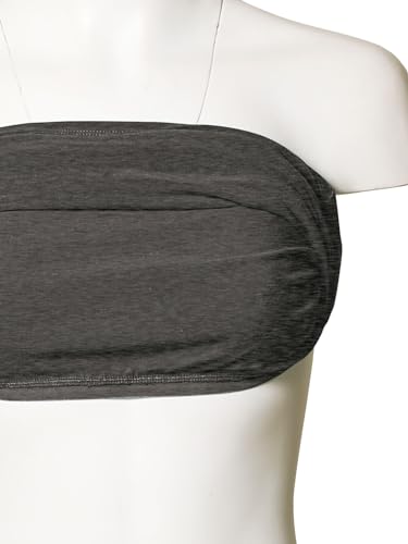 Image of MixMatchy Women's Stretchy Strapless Tube Top Y2K Bandeau Top