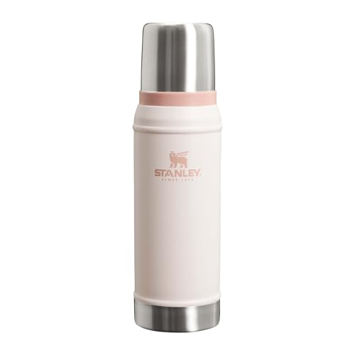 Stanley Classic Legendary Thermosflasche 750 ml - Thermos Hält 20 Stunden Heiß Oder Kalt - Edelstahl Thermoskanne - BPA-Frei - Spülmaschinenfest - Rose Quartz
