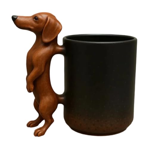 Taza De Café - Taza Para Bebidas Con Forma De Perro 3D, Tazas Para Bebidas De Escritorio, Tazas Divertidas Pintadas A Mano, Tazzas De Acero Inoxidable | Para El Hogar, Oficina, Sala De Estar, Cafeterí