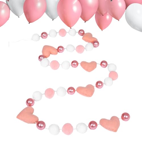Decoraciones del Día De San Valentín - Ozdoba Biurkowa Pojemnik Na Napoje 300ml - Guirnalda De Corazón De Fieltro - para Dormitorio, Chimenea, Boda, Fiesta, Pared, Mesa, Casa De Campo