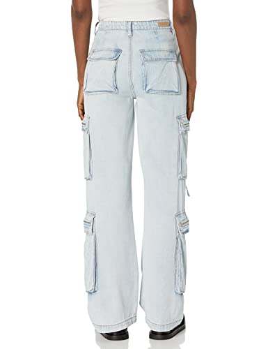 [BLANKNYC] Womens Luxury Clothing Oversized Cargo Pocket Rib Cage Tencel Denim Cargo Pant, Comfortable & Stylish2