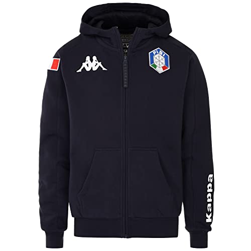 Felpa sportiva Kappa 6CENTO ARGUM 3F Fisi, Felpa Sportiva Unisex-Adulto, Blue Night, XXL