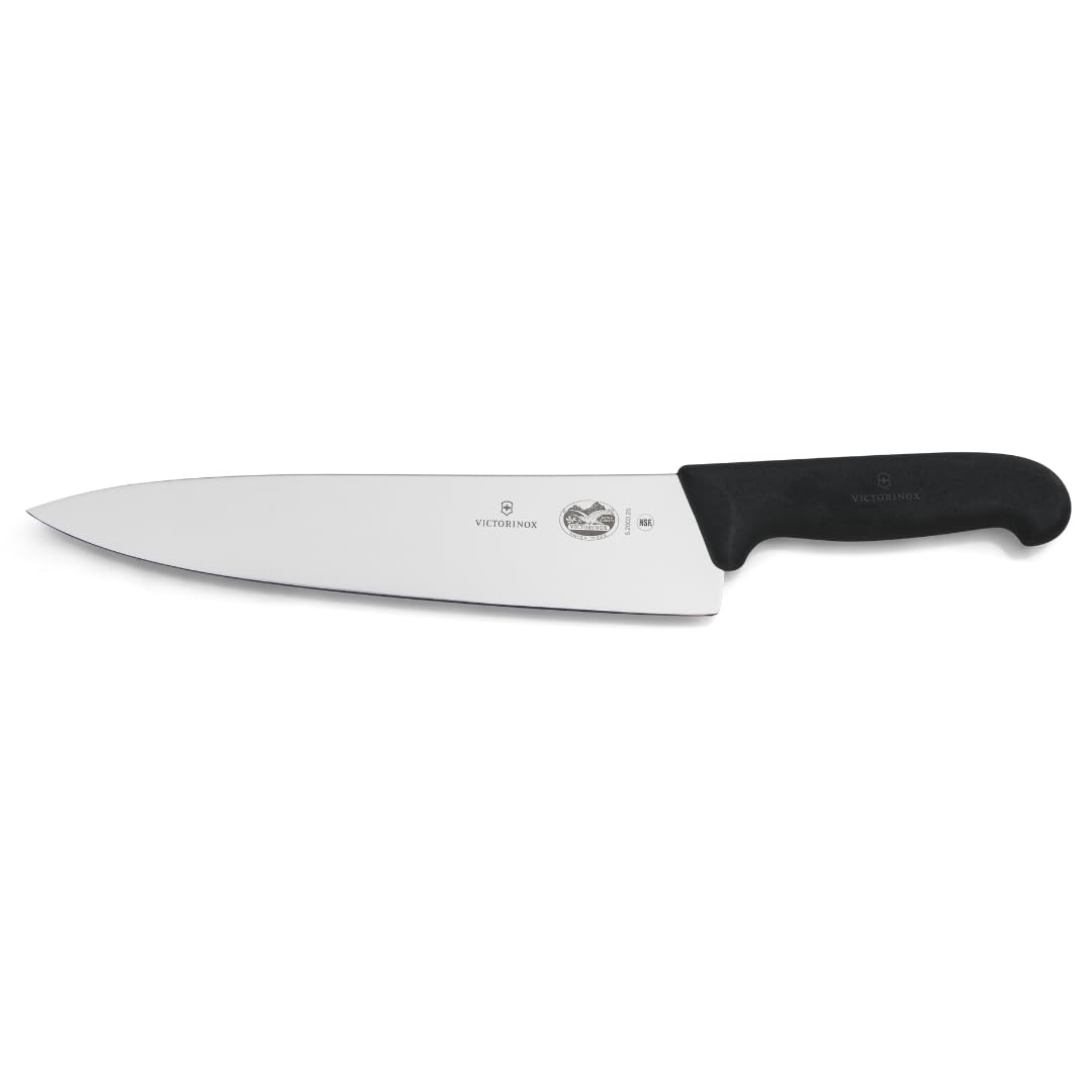Victorinox 5.2003.25 10 Inch Fibrox Pro Chef's Knife, Black, 10"