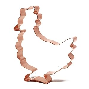The Fussy Pup Farm Chicken Cookie Cutter 4.75 in Copper Handmade in the USA The Fussy Pup Farm Chicken Cookie Cutter 475 in Copper Handmade in the USA