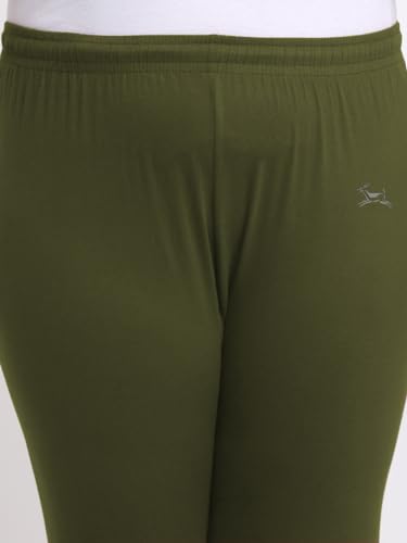 Image of Soft Cotton Ankle Lenght Solid Regular and Plus 35 Colours Leggings for Womens and Girls (Sizes :- M to 6XL)