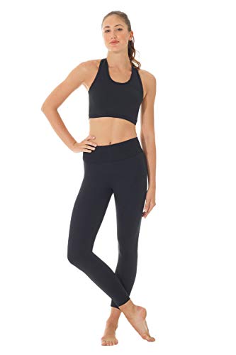 Mondor 3539 High Waisted Matrix Legging (Black, Adult Large)